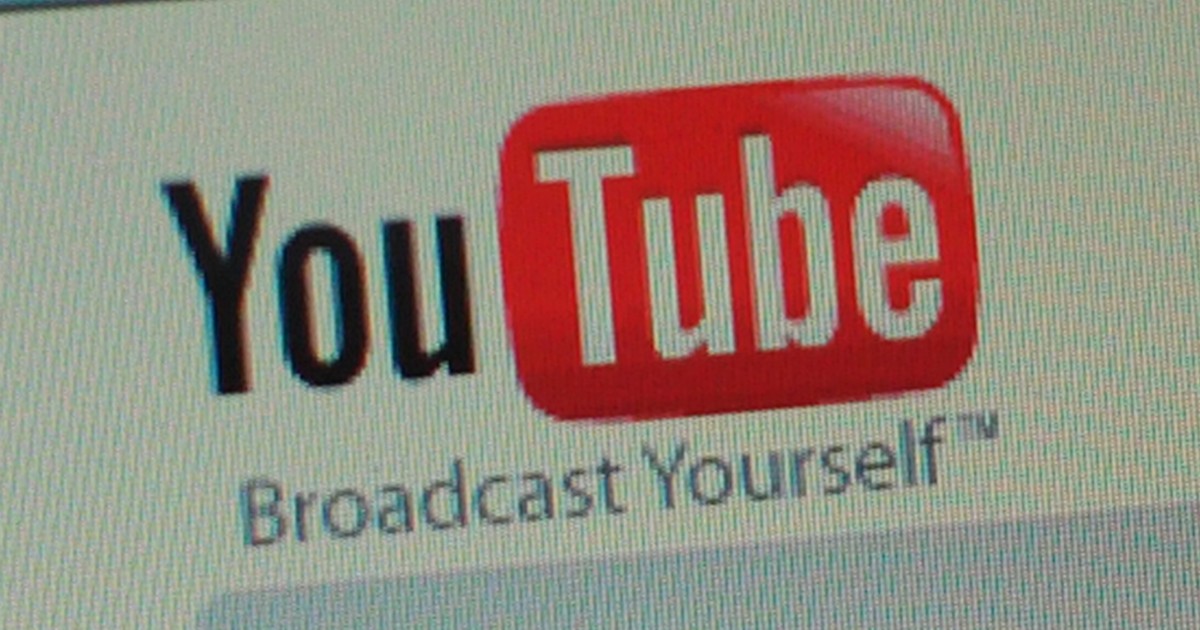 The classic YouTube logo with 'You' in black text and 'Tube' in white inside a red rectangle. Below, the phrase 'Broadcast Yourself'' appears.